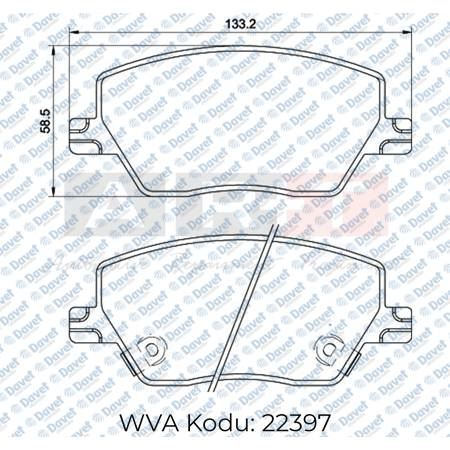 ART A01.3289 Fren Balatasi On Wva 22397 Egea 15-20 Kucuk Tip
